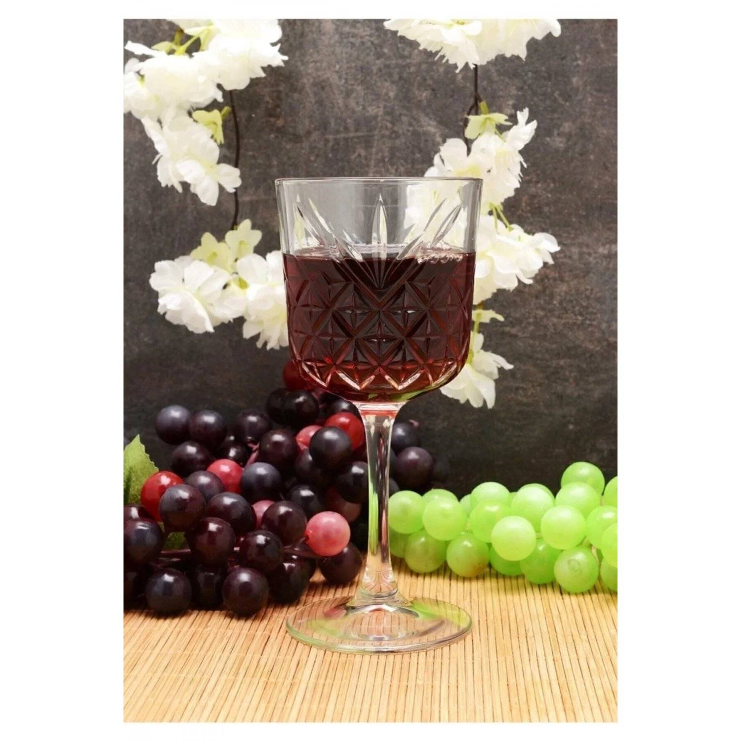 4x Rotweinglas Gin Cocktail Glas „Timeless“ im Kristall-Design