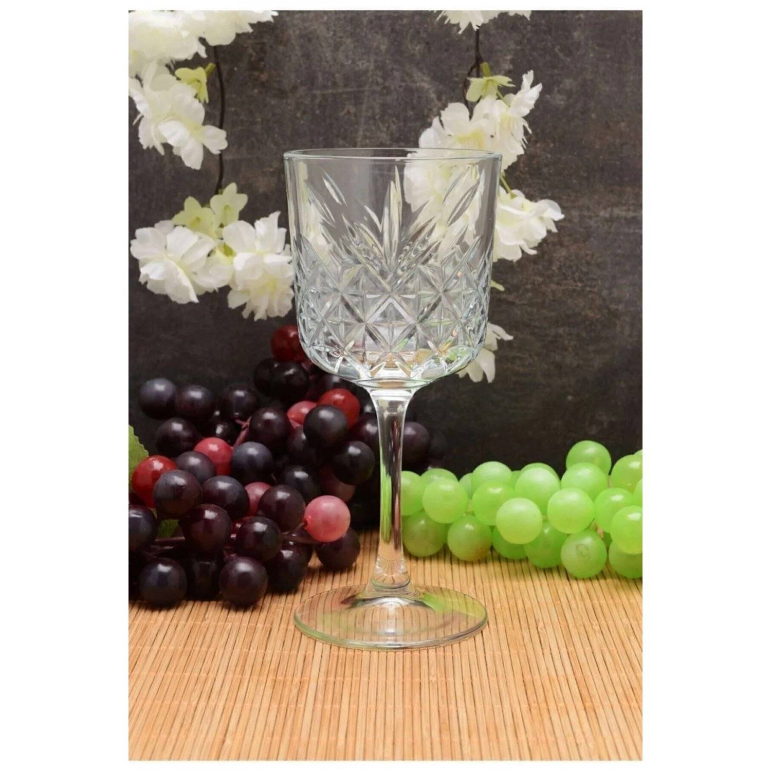 4x Rotweinglas Gin Cocktail Glas „Timeless“ im Kristall-Design