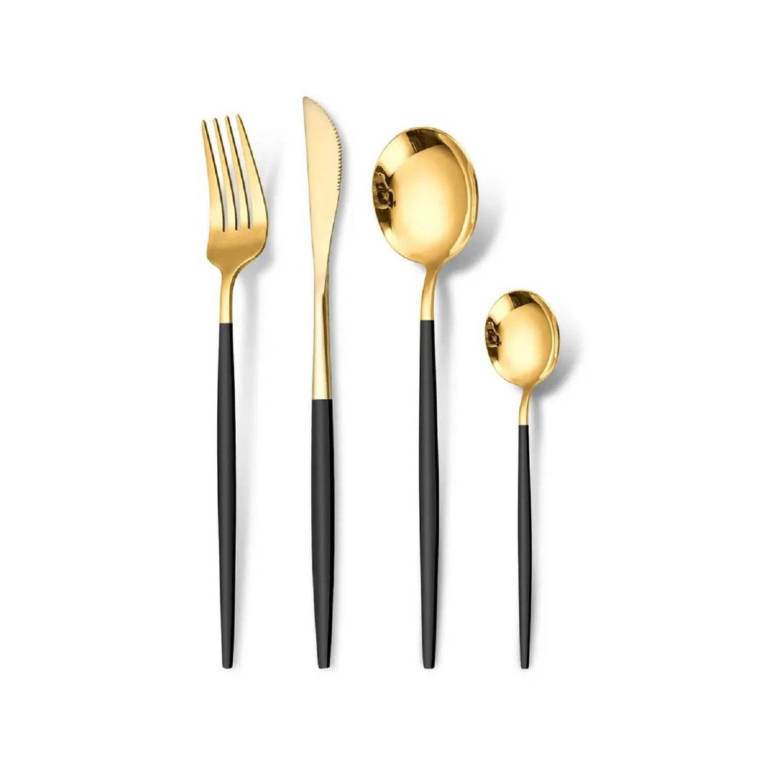 Besteckset Gold 6 Personen 24-tlg Edelstahl Essbesteck Besteck Set Geschenkbox