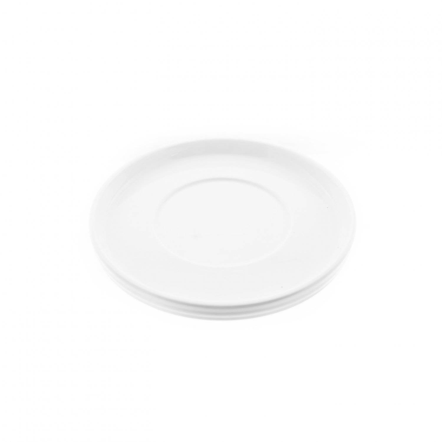 Elegante Kaffeetassen-Set mit Untertasse in Weiß aus Porzellan 220 ml 12-teilig