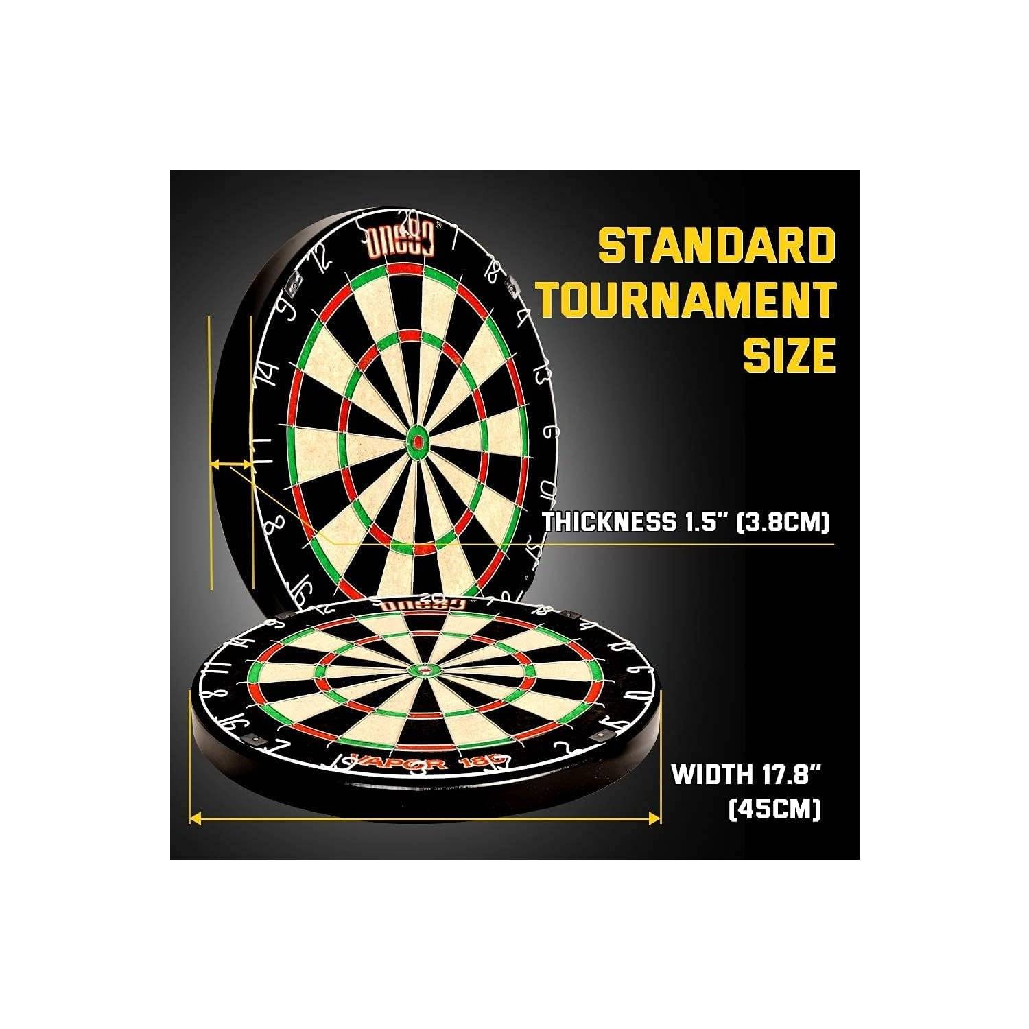 Professional perfection Dartscheibe mit Pfeilen, Profi Steeldartscheibe aus Sisal, Dartscheibe Steeldart Dartscheibe Set