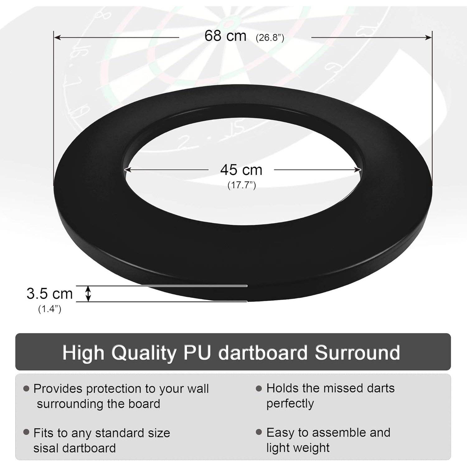 Dart Catchring Surround Dartscheibe Schutz Dart Auffangring für 45 cm Dartscheibe