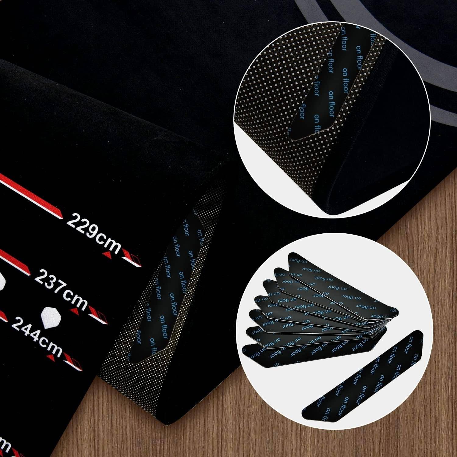 Matte Dartteppich, Dartteppich mit 3 Steeldart Dartpfeile mit Metallspitze, Dartteppich mit Offiziellem Spielabstand