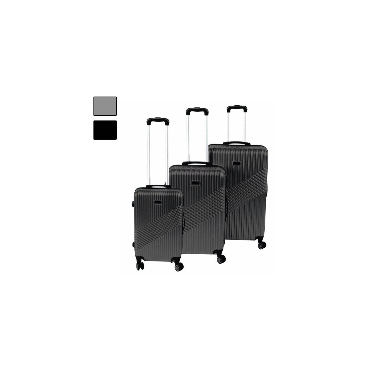 Reisekoffer ABS Hartschale 3-er Set schwarz