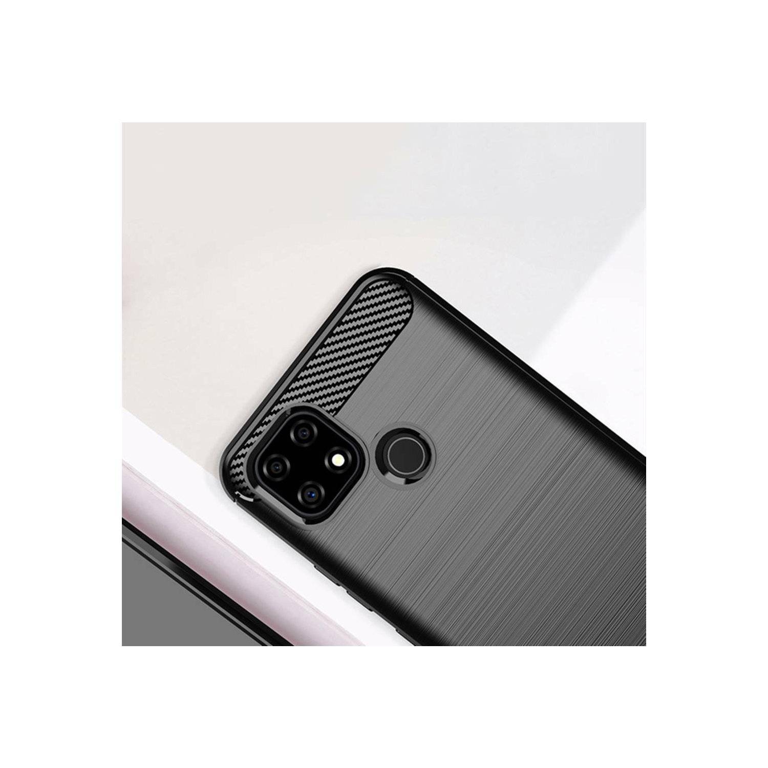 Carbon Case Flexible Cover kompatibel mit Realme 12 Pro / 12 Pro Plus 5G schwarz