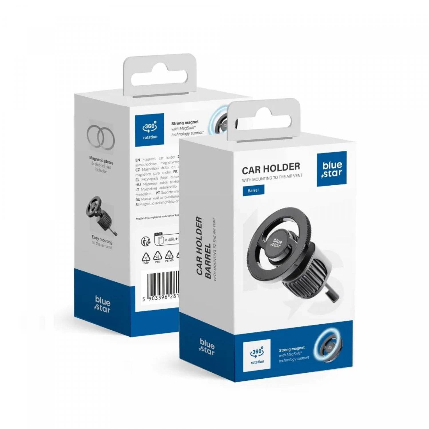 Autohalterung für den Lüftungsgitter kompatibel mit MagSafe rotierbar 360°