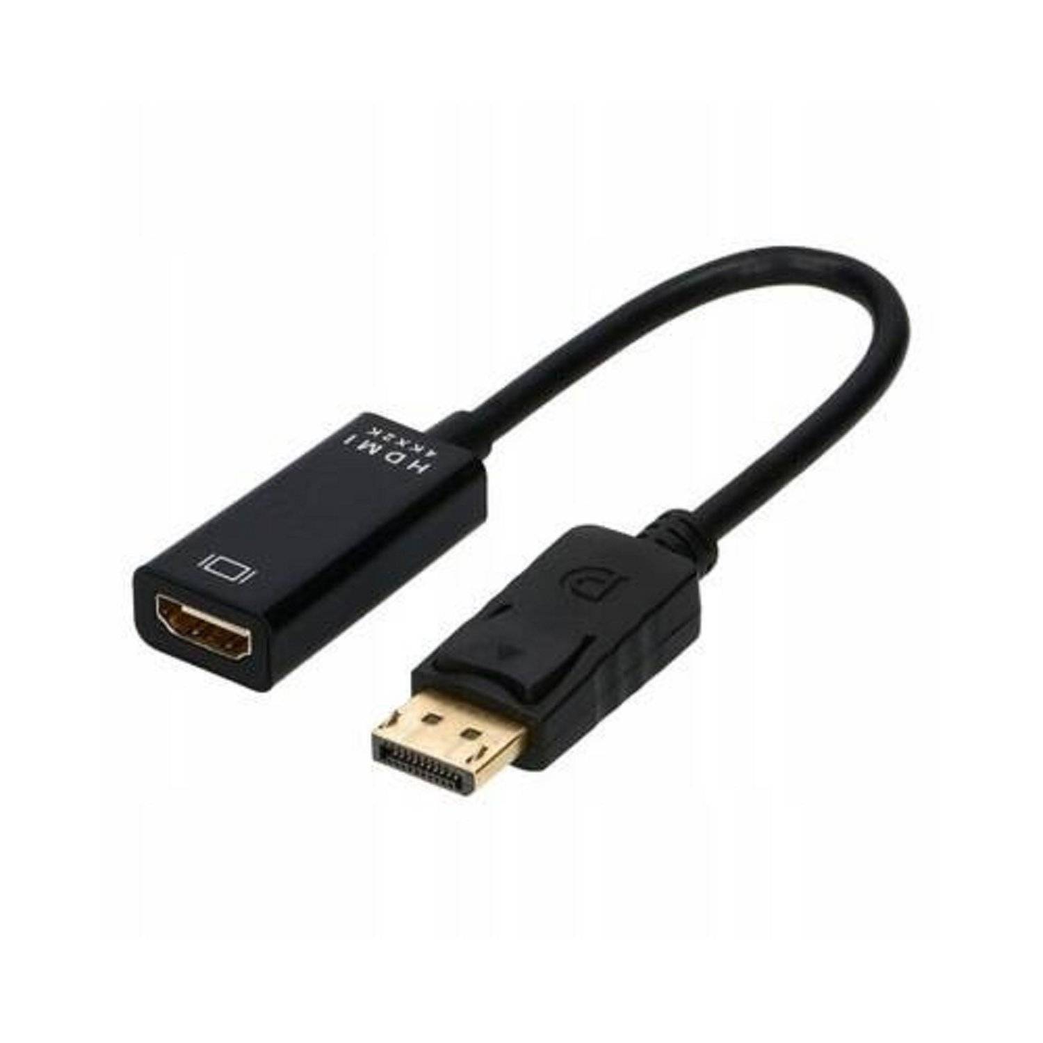 DisplayPort zu HDMI Adapterkabel Konverter Adapter 4K Schwarz