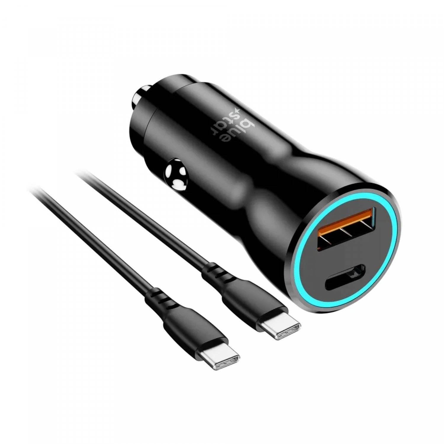 Autoladegerät 25W mit USB C Anschluss und 60W USB C- Kabel schnelles Laden
