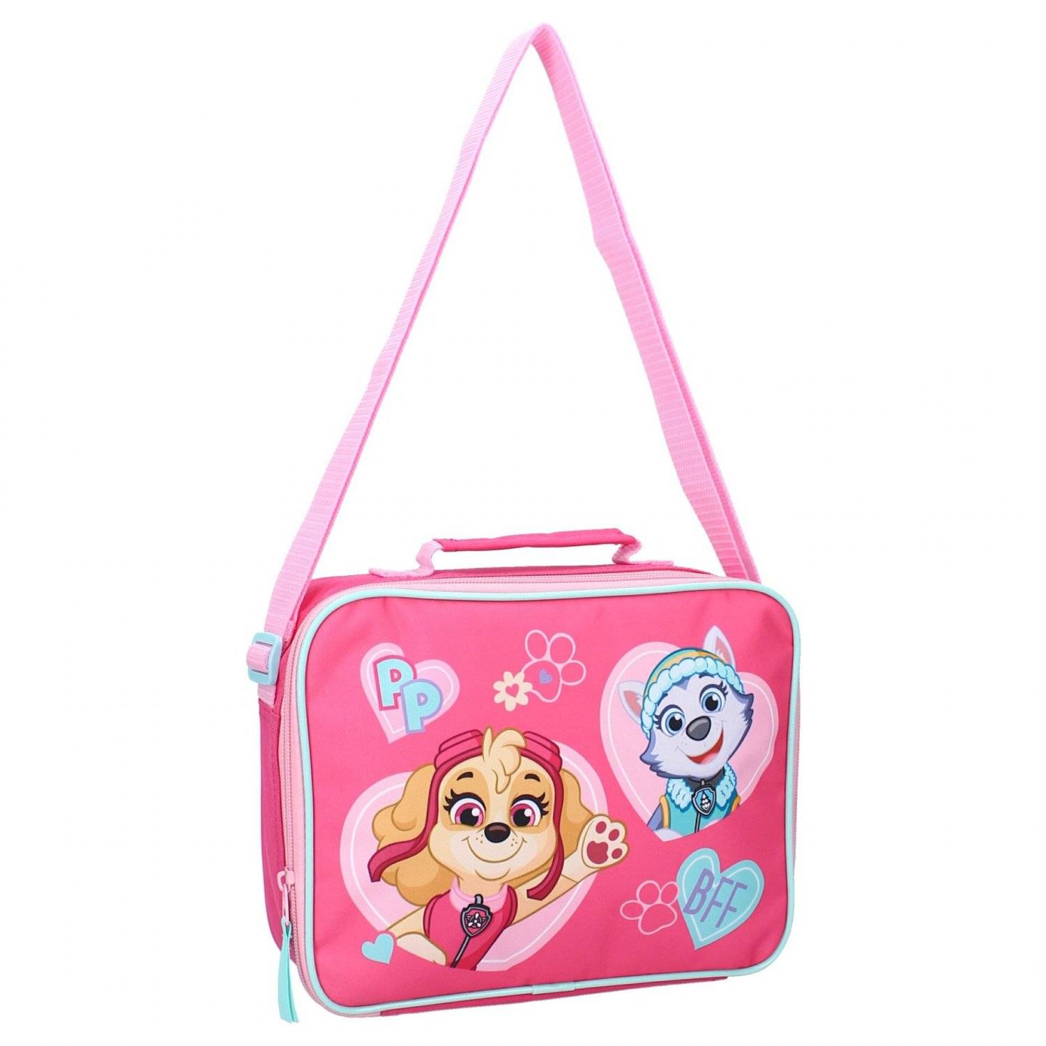 Paw Patrol Brotzeitbox Lunchpaket mit Schultergurt für Kinder Rosa