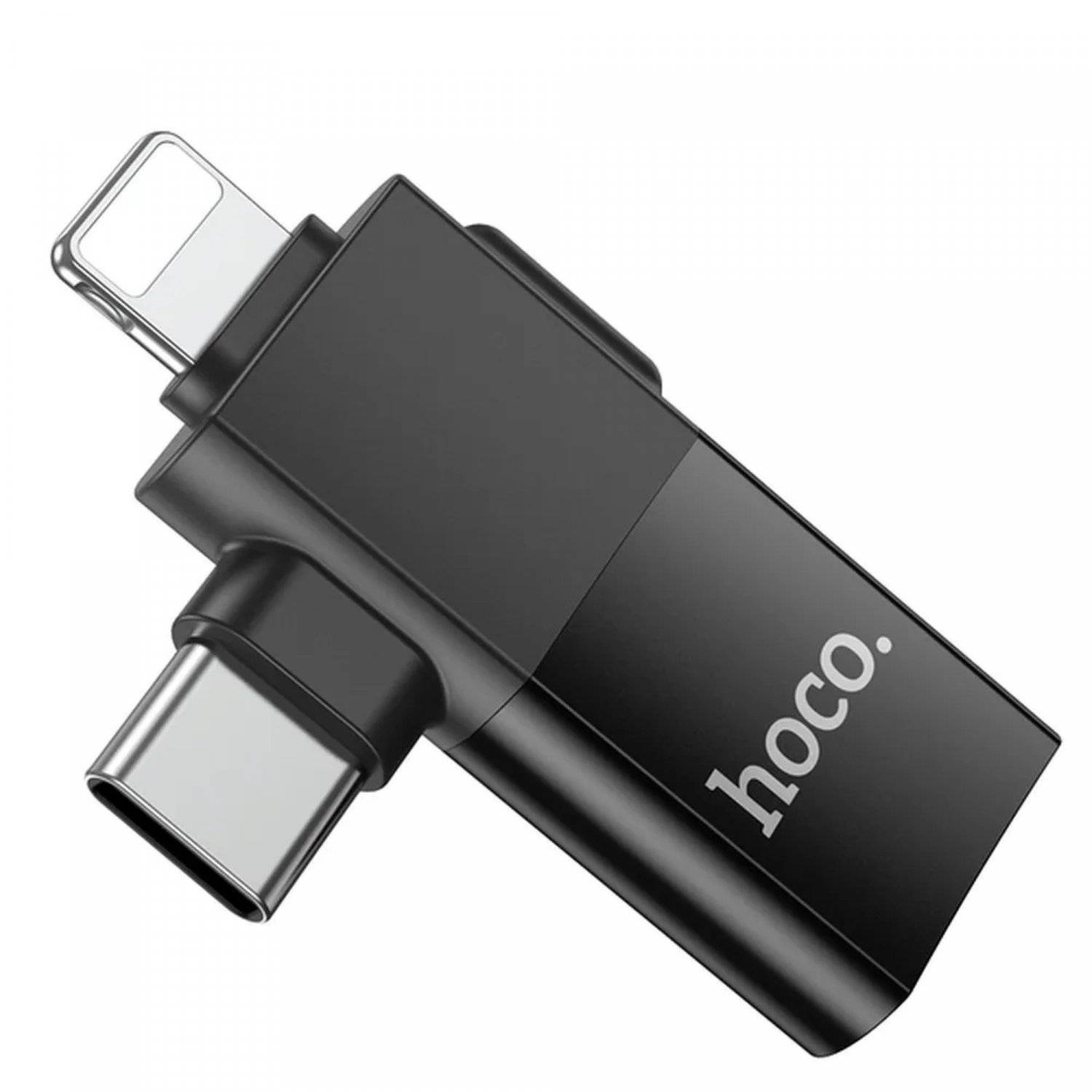 OTG 2in1 Adapter komaptibel mit iPhone und USB-C-Stecker mit USB-A Buchse Schwarz