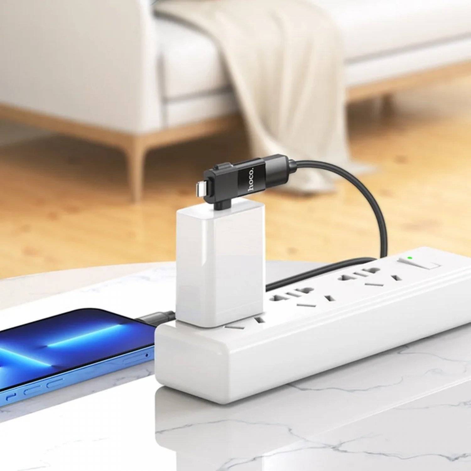 OTG 2in1 Adapter komaptibel mit iPhone und USB-C-Stecker mit USB-A Buchse Schwarz