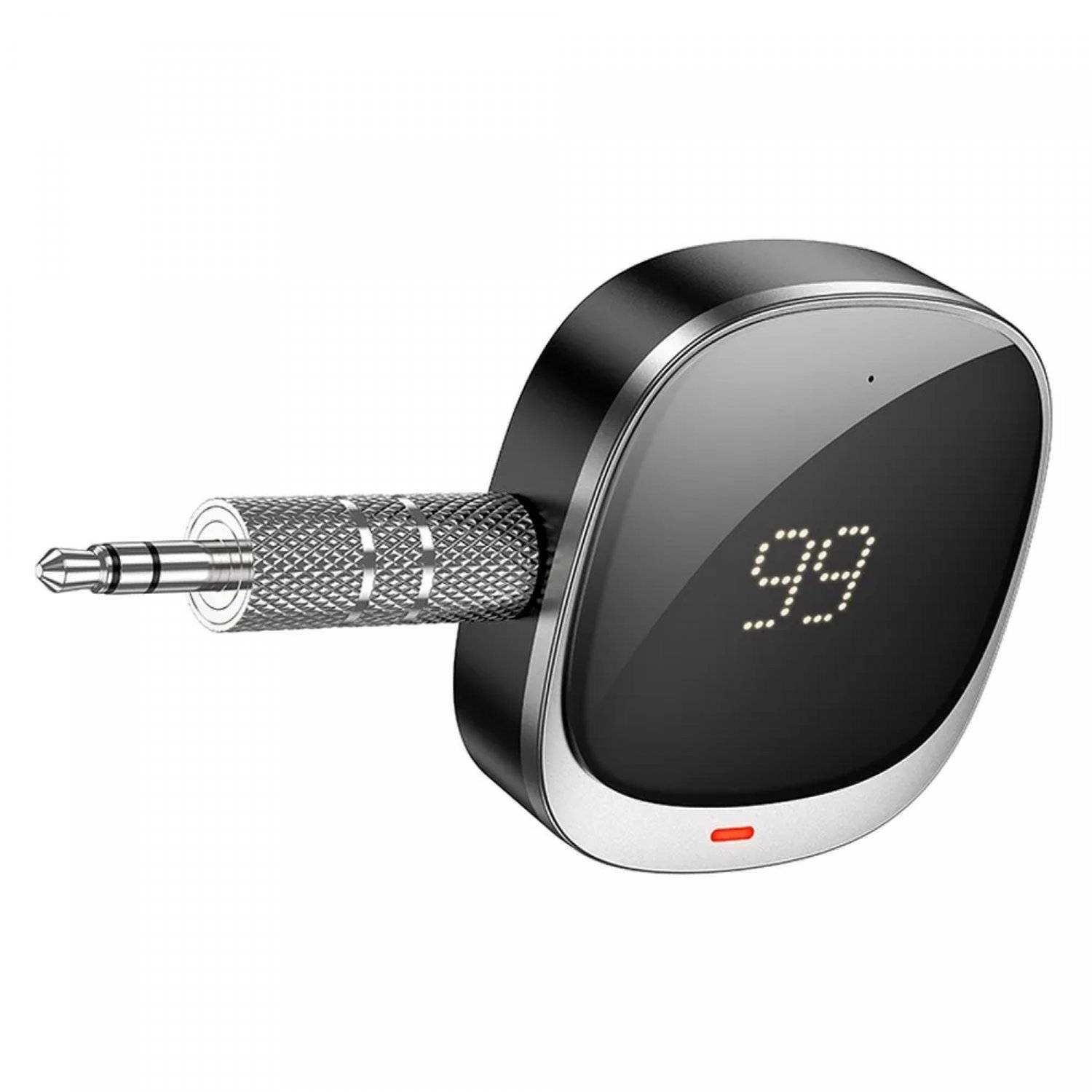 AUX Adapter Buchse 3,5 mm Bluetooth mit Display in Schwarz