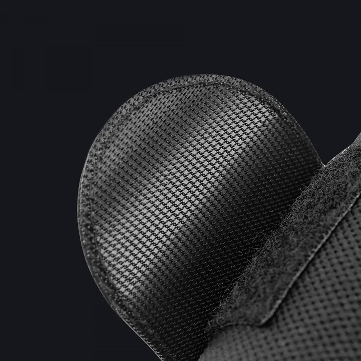 Sportarmband (2 Stk.) mit Klettverschluss in Schwarz aus Nubuk und Nylon