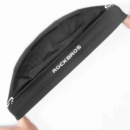 Fahrradkappe mit Aussparungen für Brillen in Schwarz mit reflektierende Elemente Fahrradkappe mit Aussparungen für Brillen in Schwarz mit reflektierende Elemente