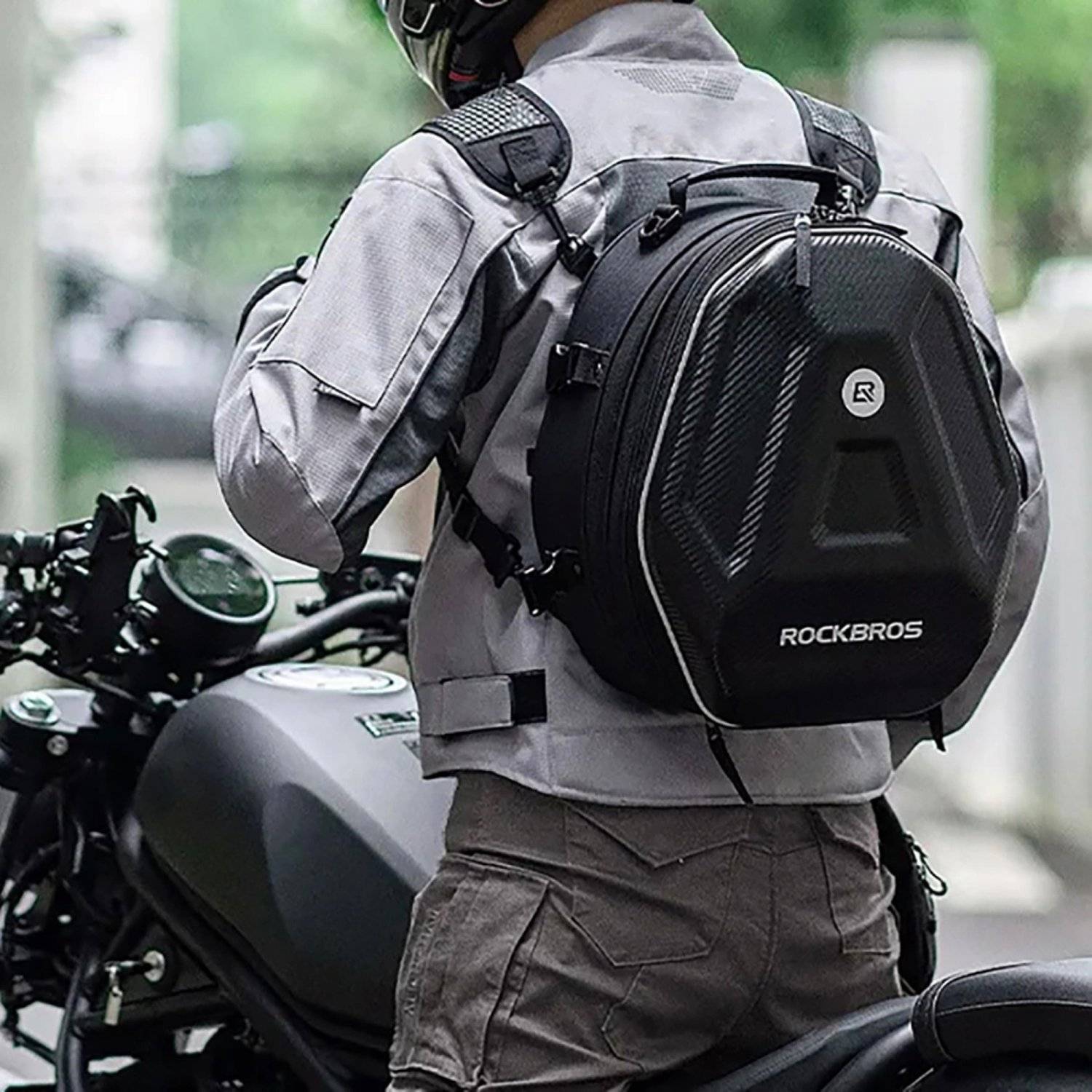 Motorrad Tankrucksack 20-35 L Schwarz erweiterbare Tasche Wasserdicht für den Kofferraum, Tank