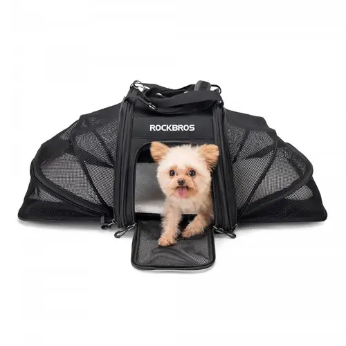 Transport-Fahrradtasche für Katzen und Hunde max. 10kg – Schwarz aus Baumwolle Transport-Fahrradtasche für Katzen und Hunde max. 10kg – Schwarz aus Baumwolle