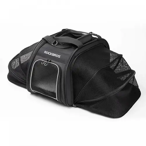 Transport-Fahrradtasche für Katzen und Hunde max. 10kg – Schwarz aus Baumwolle Transport-Fahrradtasche für Katzen und Hunde max. 10kg – Schwarz aus Baumwolle