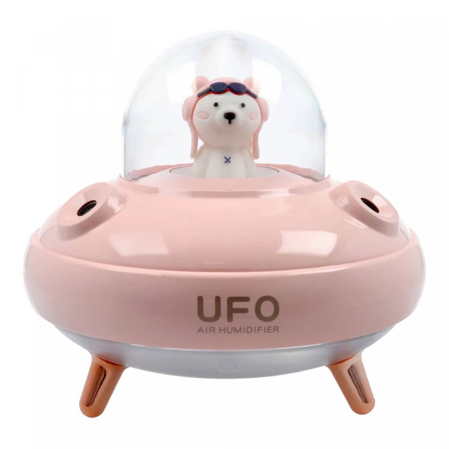 Aromatherapie-Luftbefeuchter/Diffusor UFO in rosa 400ml USB-C Anschluss ABS