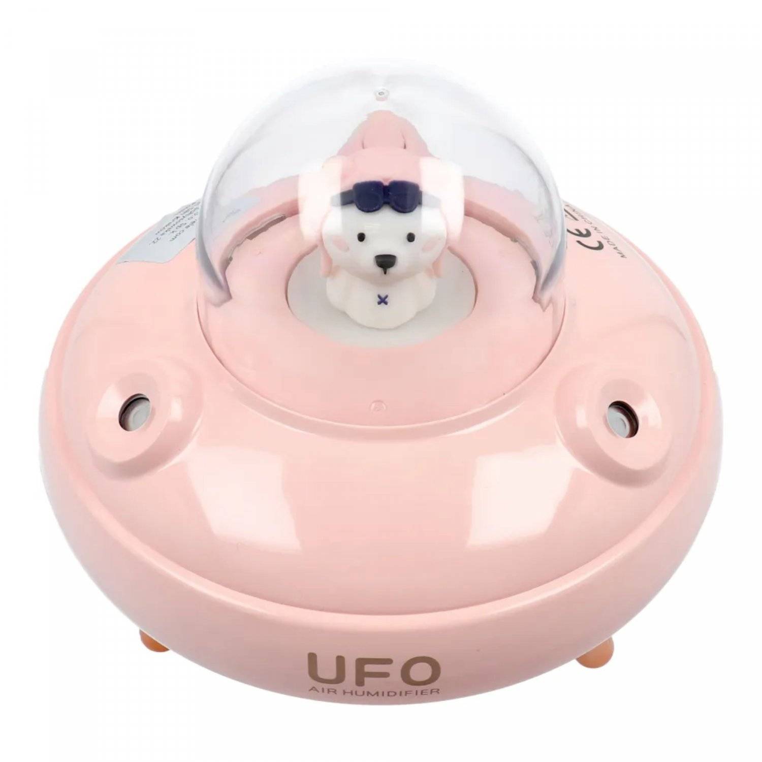 Aromatherapie-Luftbefeuchter/Diffusor UFO in rosa 400ml USB-C Anschluss ABS