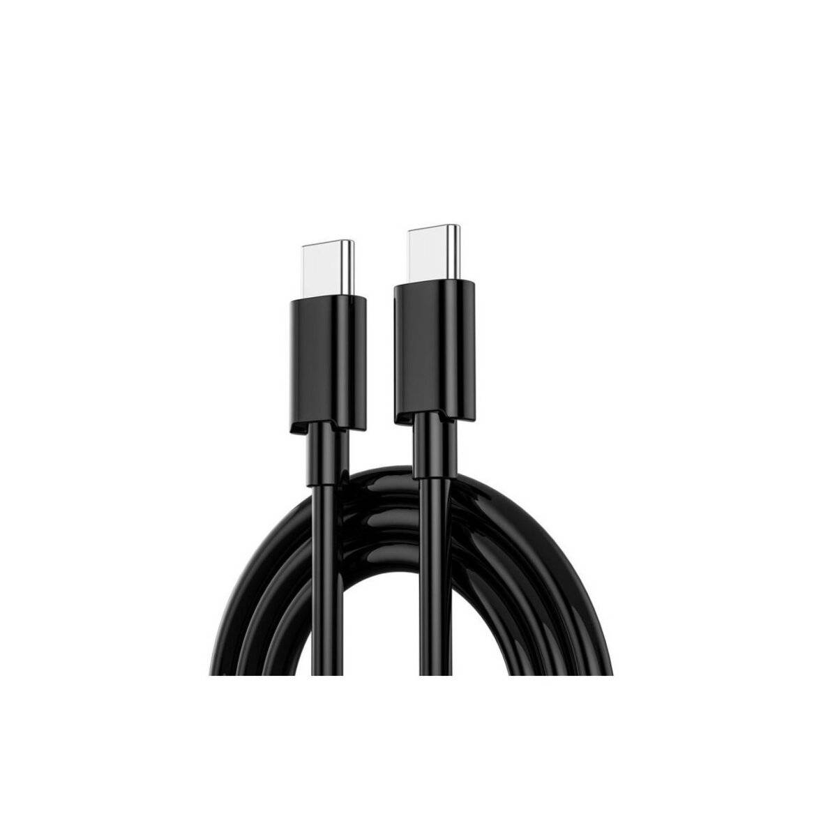 Schnellladegerät PD 20 W USB-C-Reiseladegerät mit USB-C  USB-C-Kabel, Schwarz