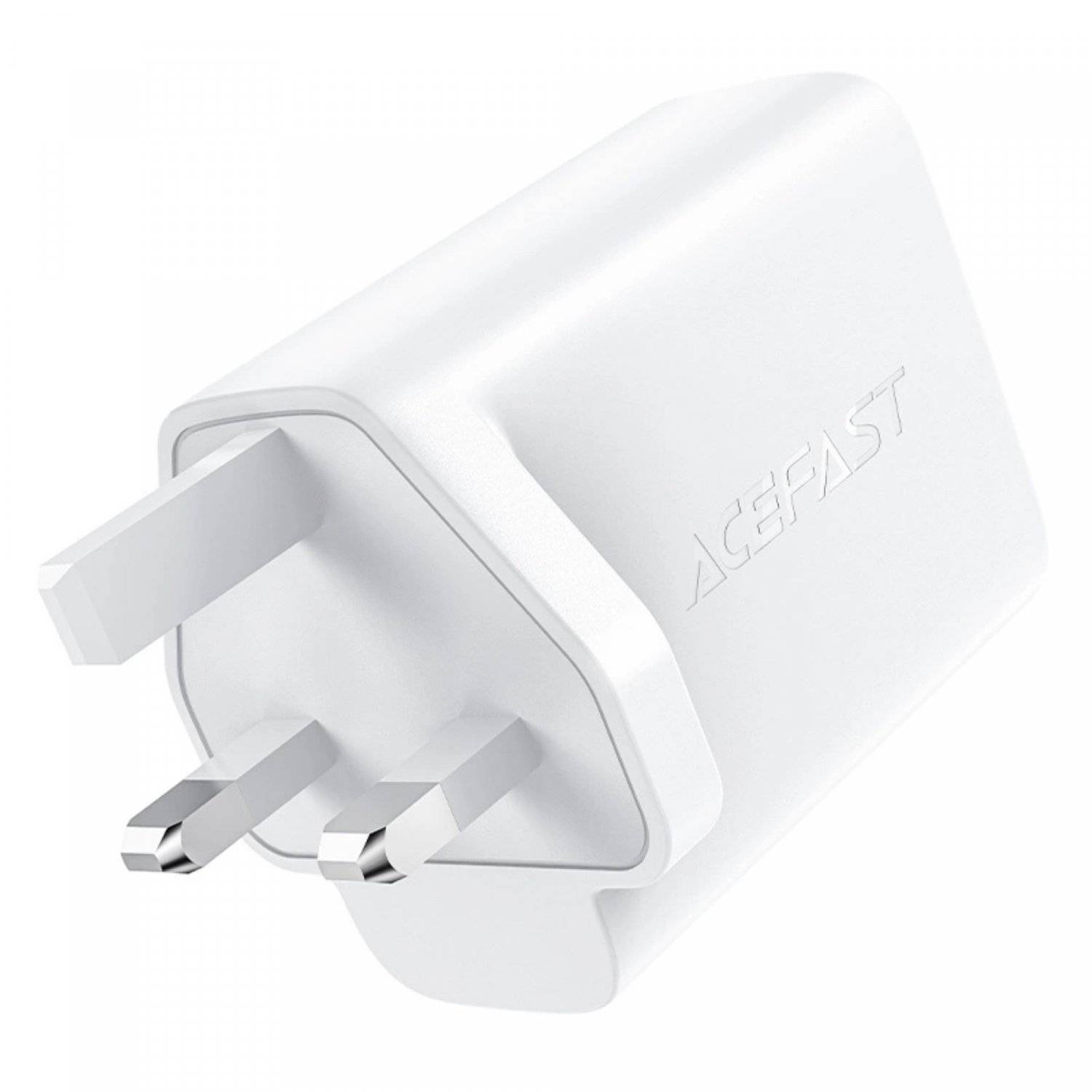 GaN-Ladegerät (UK-Stecker) 2x USB Typ C 50 W, Power Delivery, PPS, Q3 3.0, AFC, FCP