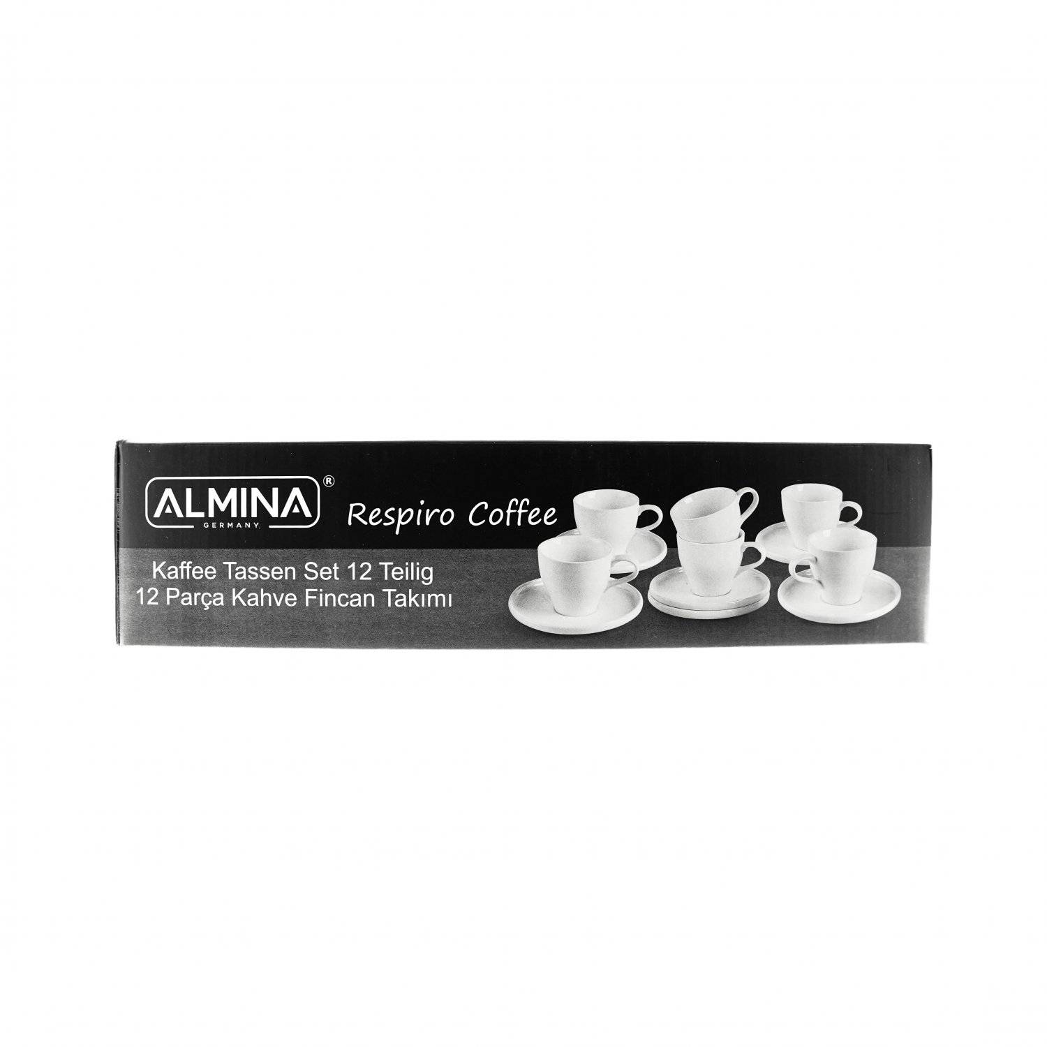 12 Teiliges Set, 6x Kaffeetassen, 6x Untertasse mit Henkel 200 ml in Weiß