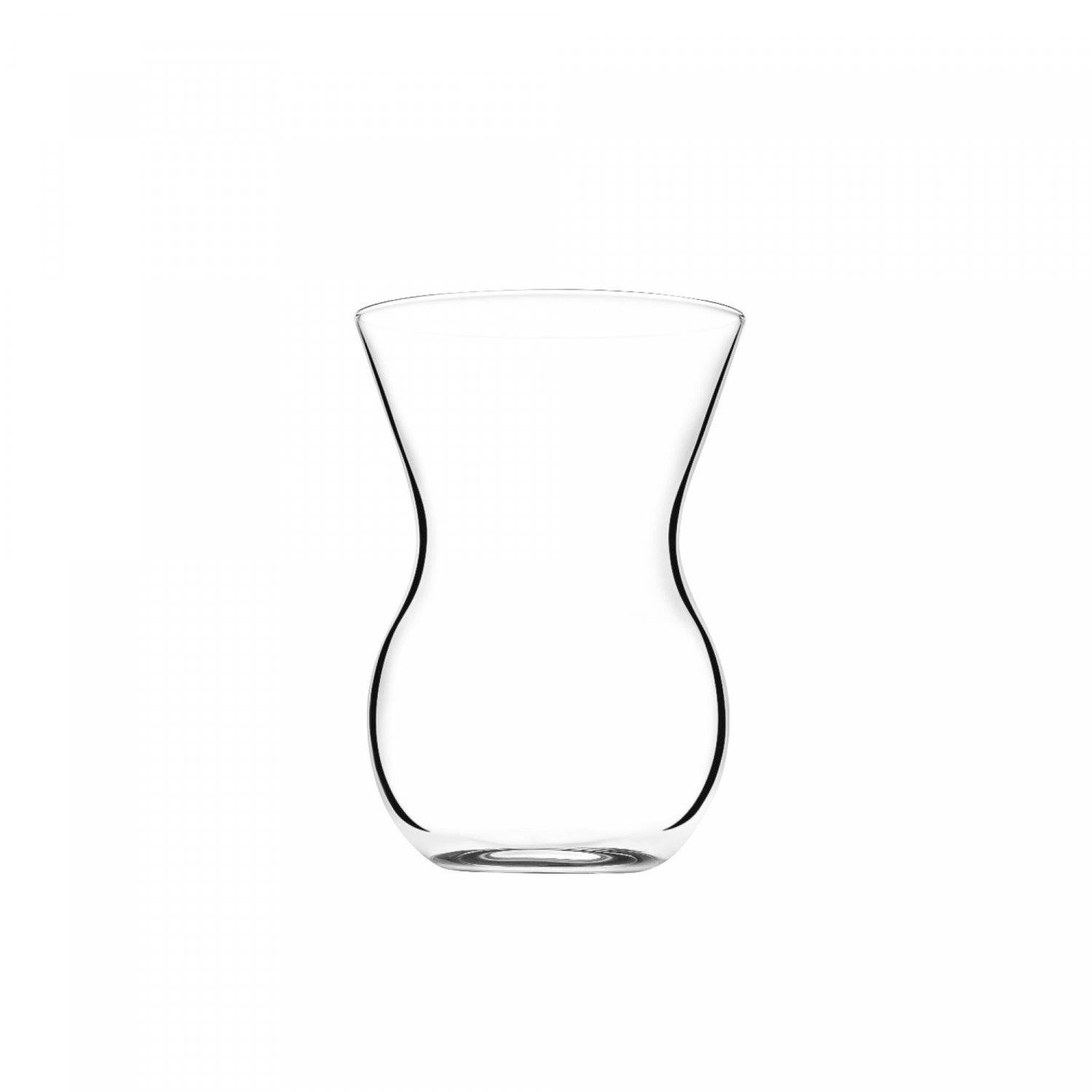 Beykoz Teegläser-Set mit Riffle Unterteller 12-teilig 145 ml Transparent aus Glas