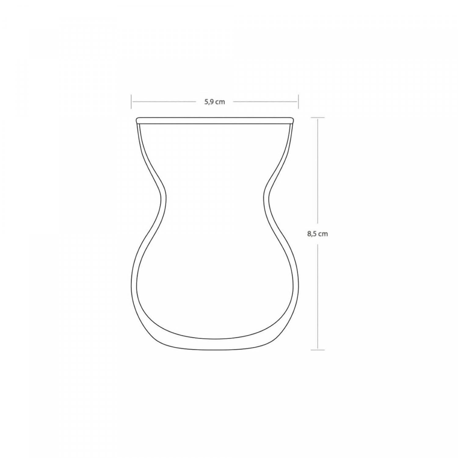 6 Teiliges Gläser-Set 145 ml Transparent aus Glas für den Genuss von Tee