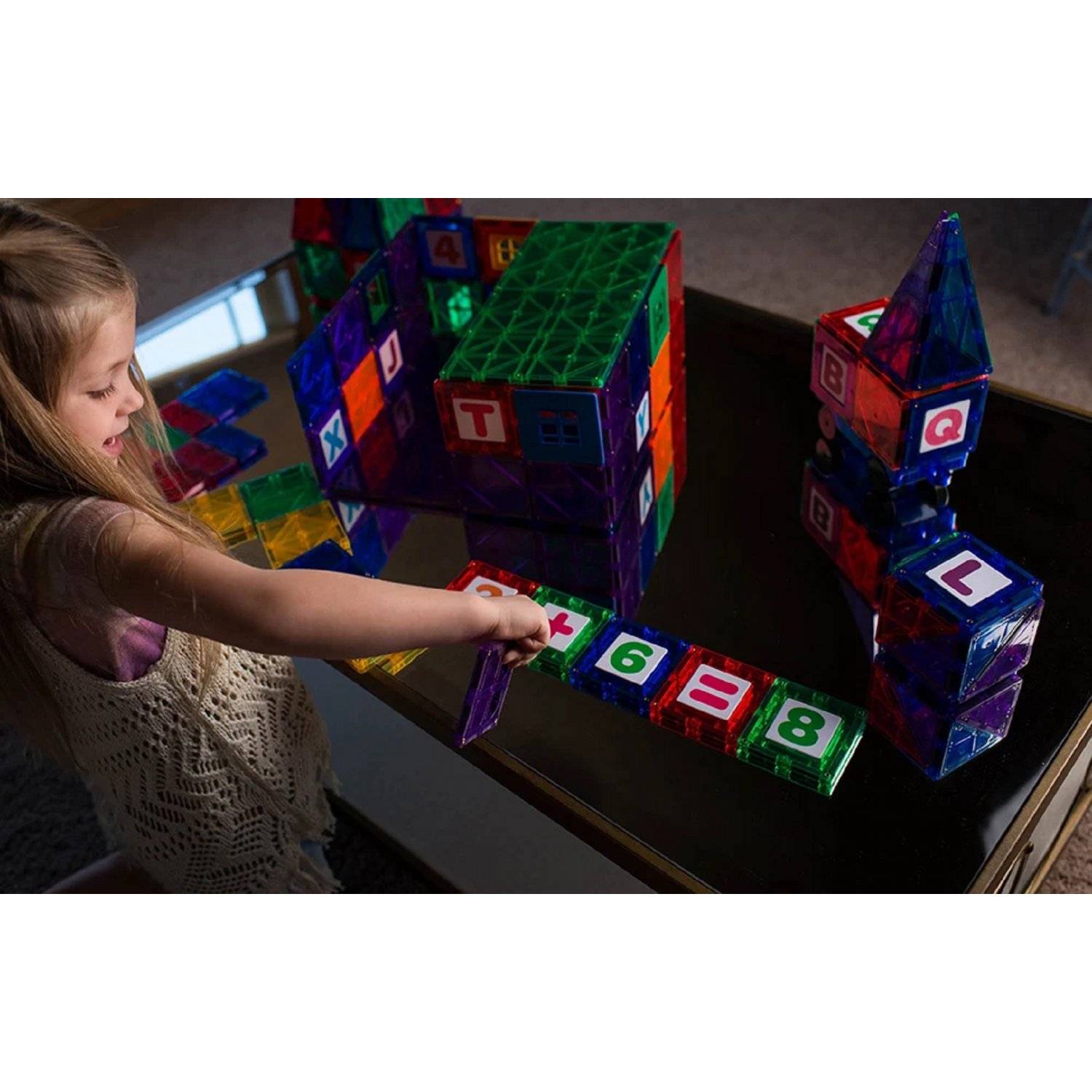 3D-Magnetbausteine Vielseitiges Set Lernen durch Spiel für kreative Köpfe Grundset 60 tlg.