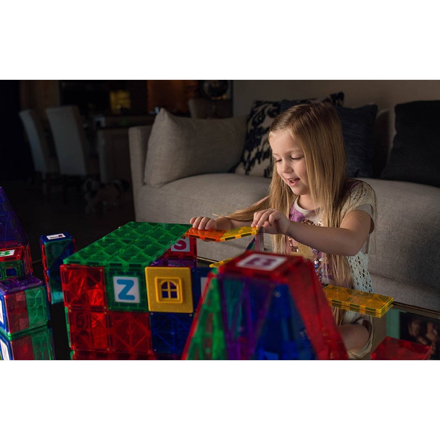 3D-Magnetbausteine Vielseitiges Set Lernen durch Spiel für kreative Köpfe Grundset 60 tlg.