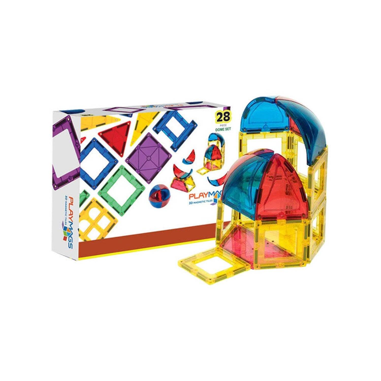 3D-Magnetbausteine Vielseitiges Set Lernen durch Spiel für kreative Köpfe Kuppel 28 tlg.