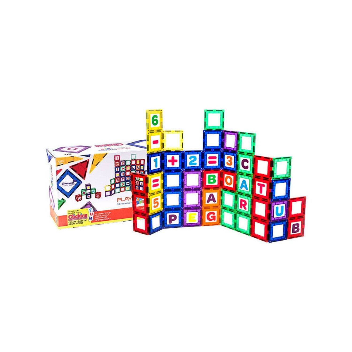 3D-Magnetbausteine Vielseitiges Set Lernen durch Spiel für kreative Köpfe Erweiterung 80 tlg.