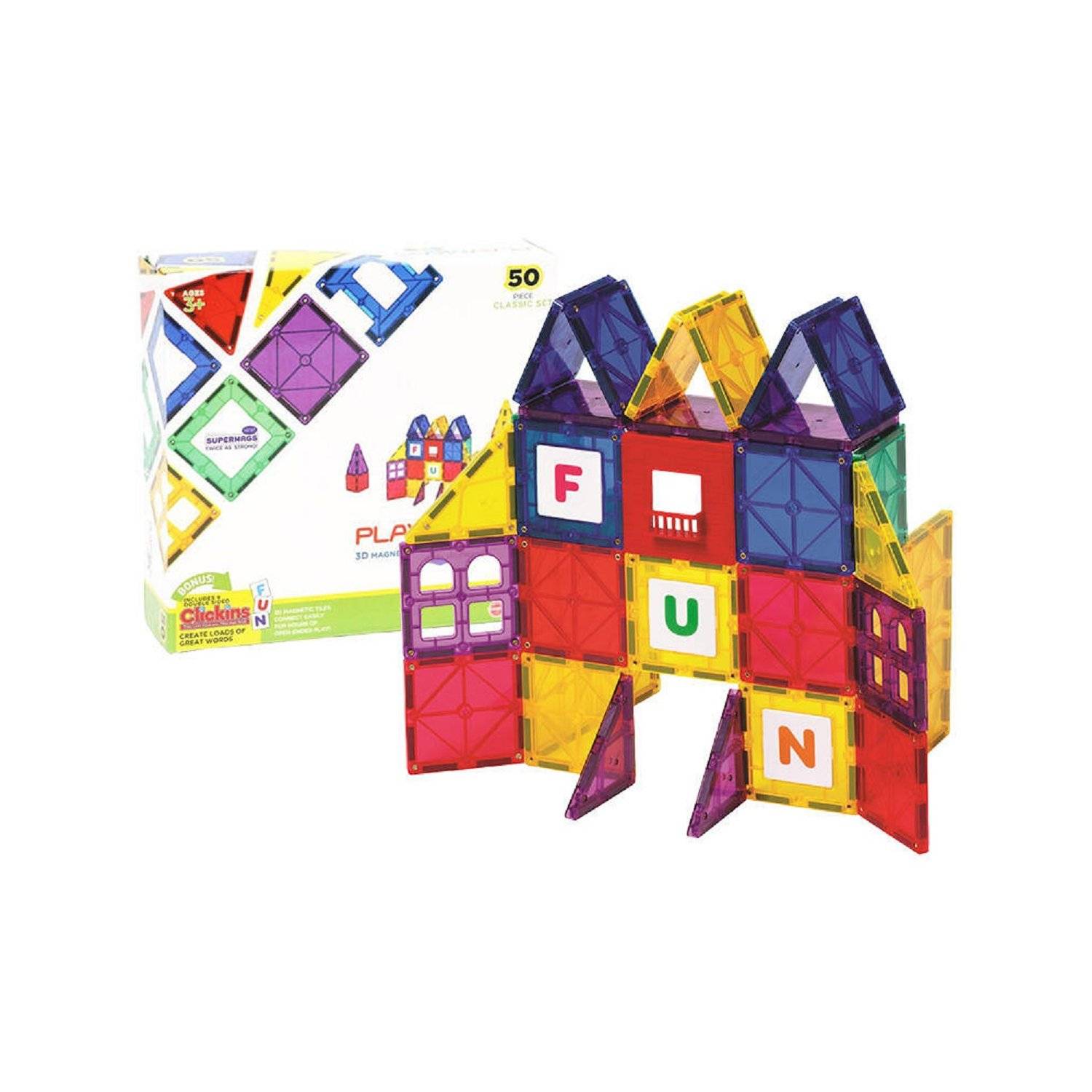 3D-Magnetbausteine Vielseitiges Set Lernen durch Spiel für kreative Köpfe Autoerweiterung 50 tlg.
