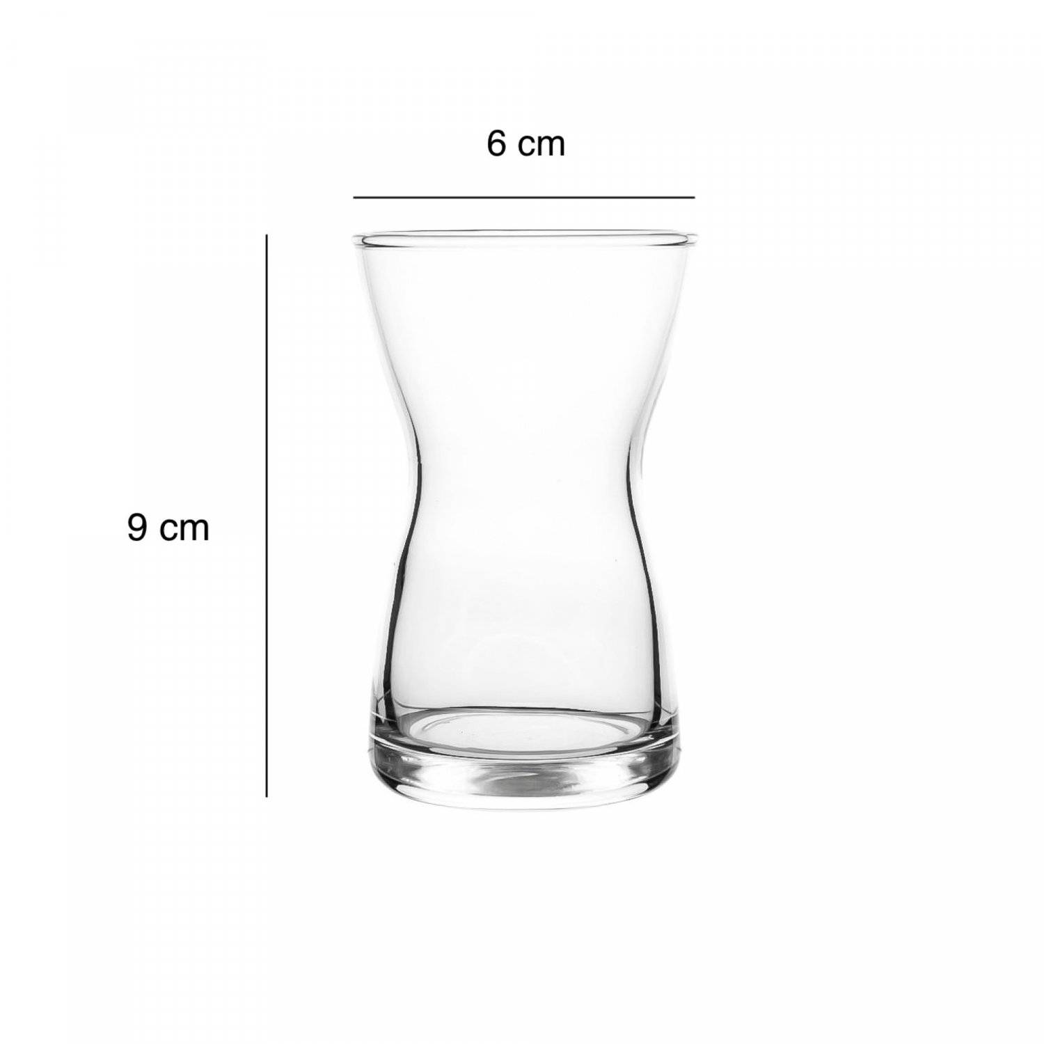 Irmak Teegläser Set 6-teilig aus Glas 125 ml transparent für einen aromatischen Teegenuss