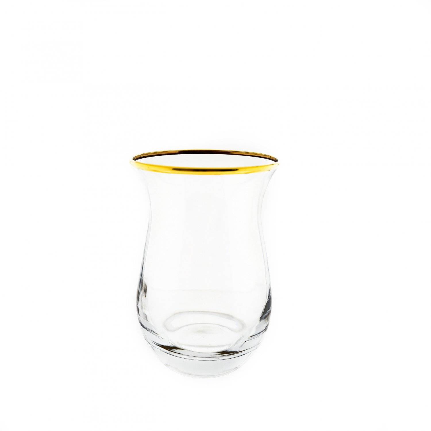 3 Teiliges Teegläser Set transparent mit Goldumrandung 175 ml aus Glas