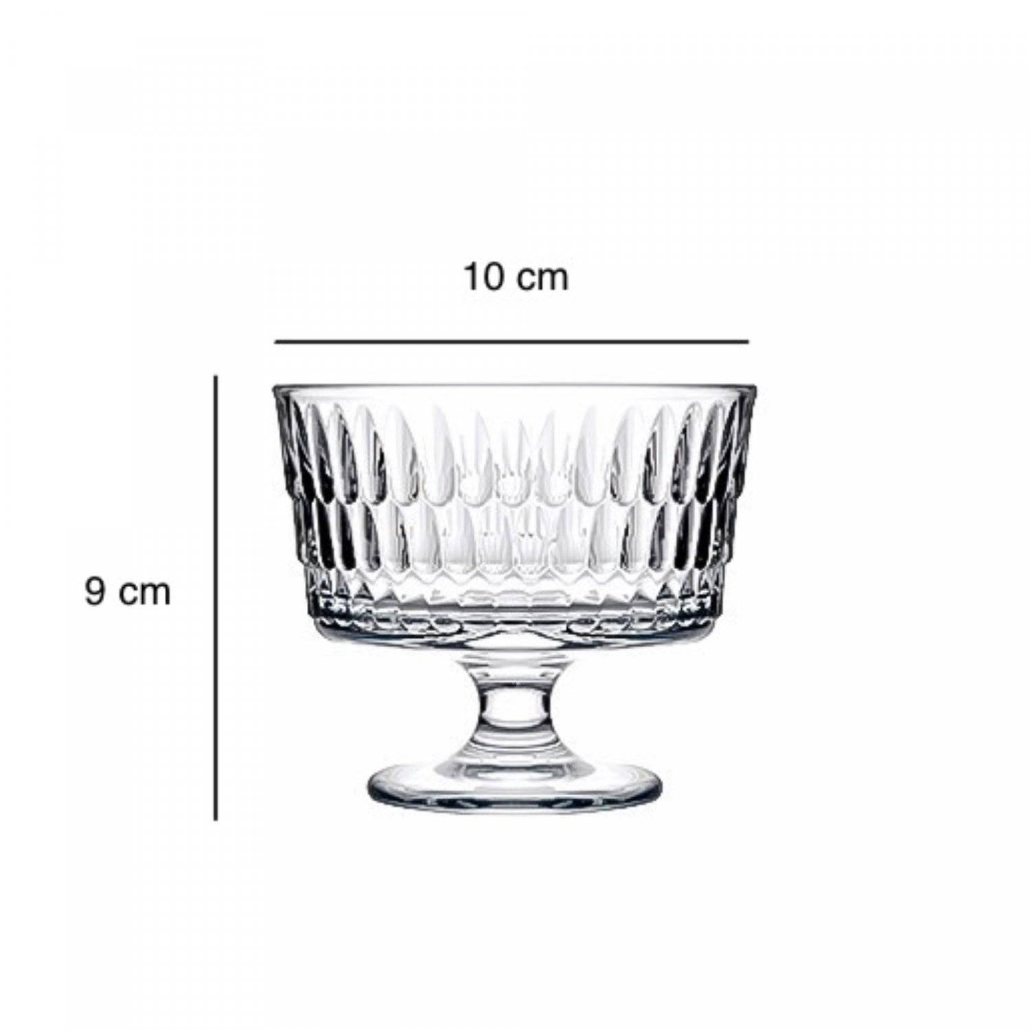2 Teilige Schale für Eis, Pudding oder Desserts aus Glas Transparent 240 ml