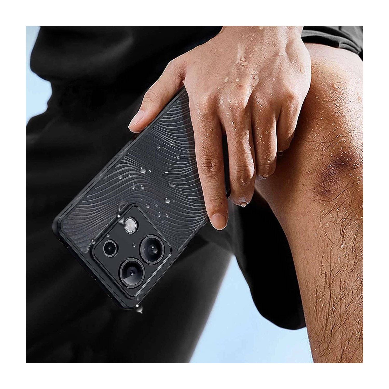 Aimo Hülle kompatibel mit Xiaomi Redmi Note 13 5G - Schwarz