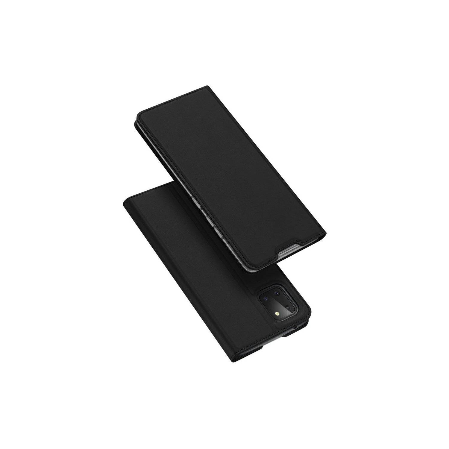 Skin Pro Hülle mit Klappe und Kartenfach kompatibel mit Xiaomi Redmi Note 13 4G Schwarz