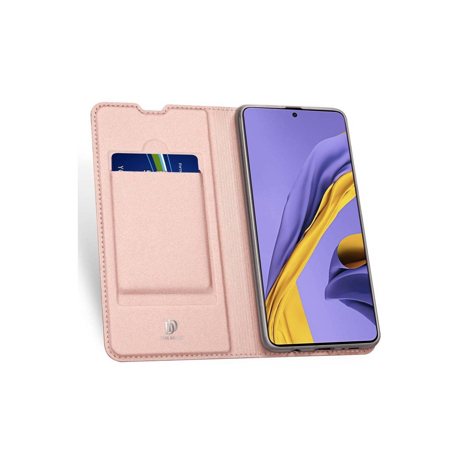 Skin Pro Hülle mit Klappe und Kartenfach kompatibel mit Xiaomi Redmi Note 13 4G Rose