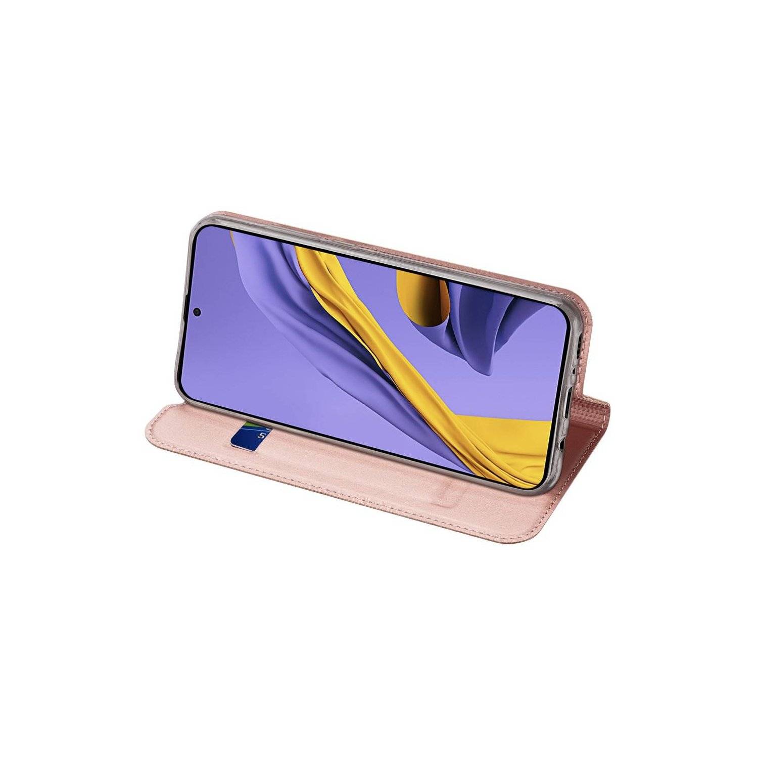 Skin Pro Hülle mit Klappe und Kartenfach kompatibel mit Xiaomi Redmi Note 13 4G Rose