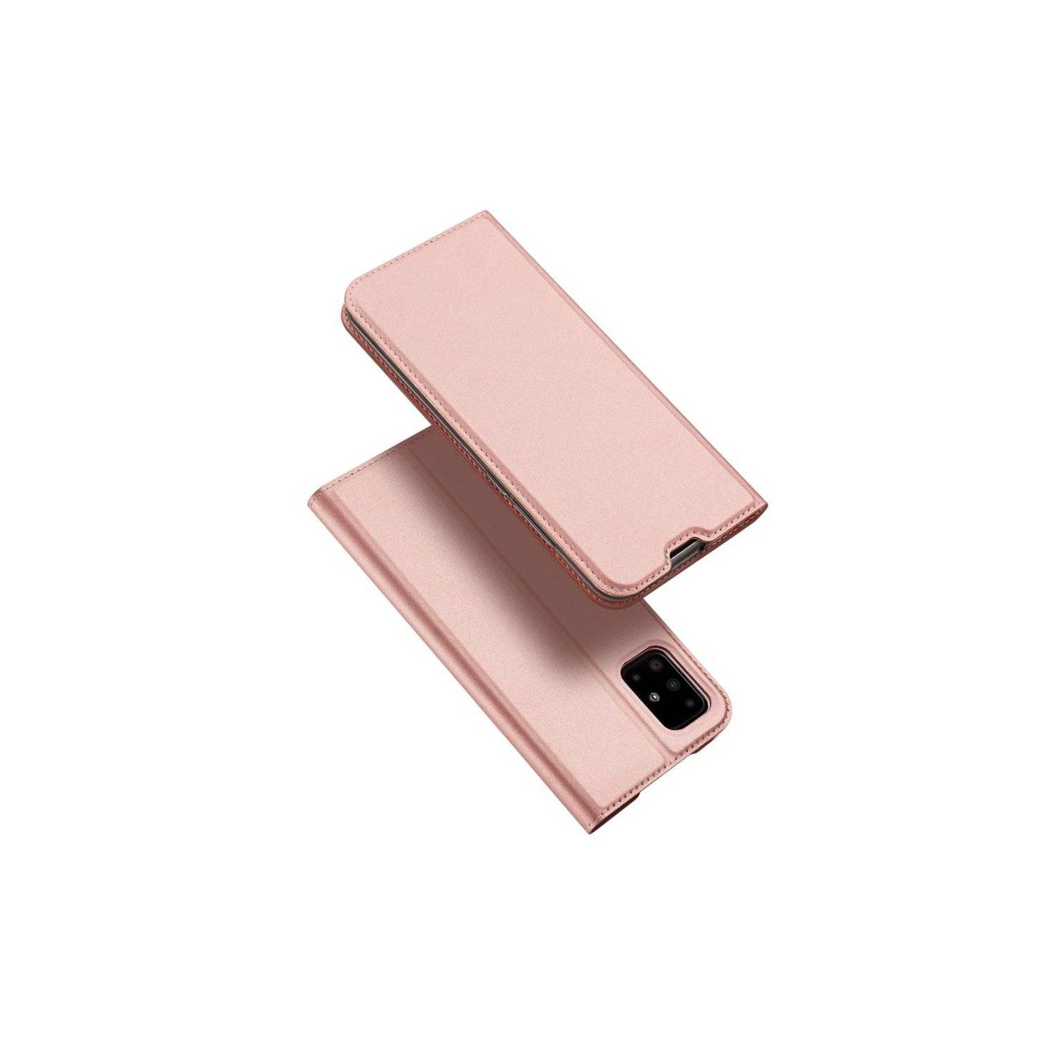 Skin Pro Hülle mit Klappe und Kartenfach kompatibel mit Xiaomi Redmi Note 13 4G Rose