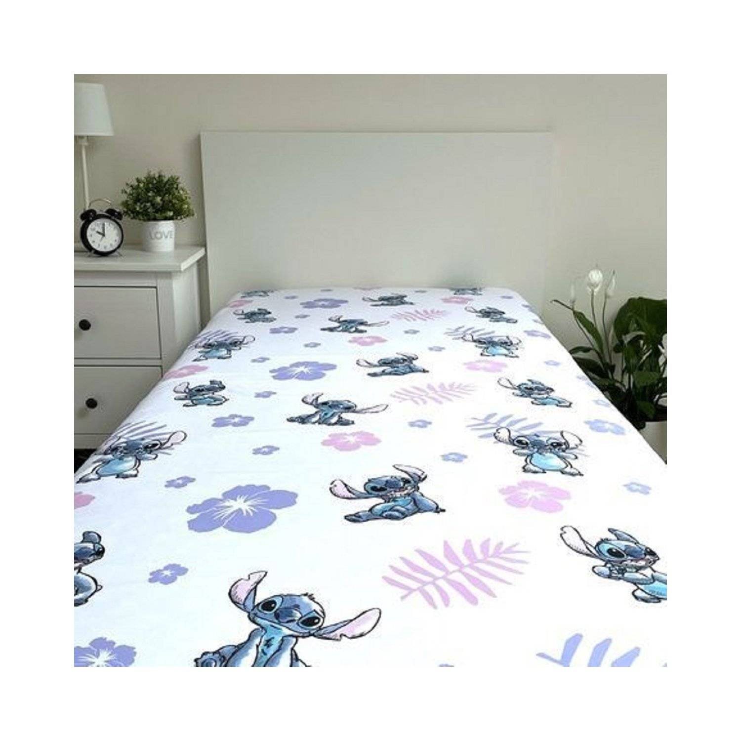 Lilo & Stitch Spannbettlaken 100% Baumwolle, 200 x 90 cm