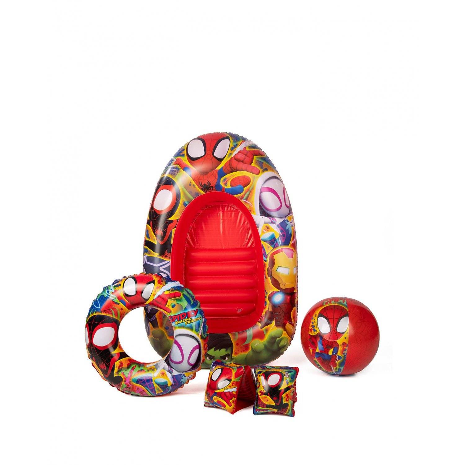 Spiderman Schwimmset mit Boot für Kinder 4-teiliges Set Ein Must-Have für den Sommer
