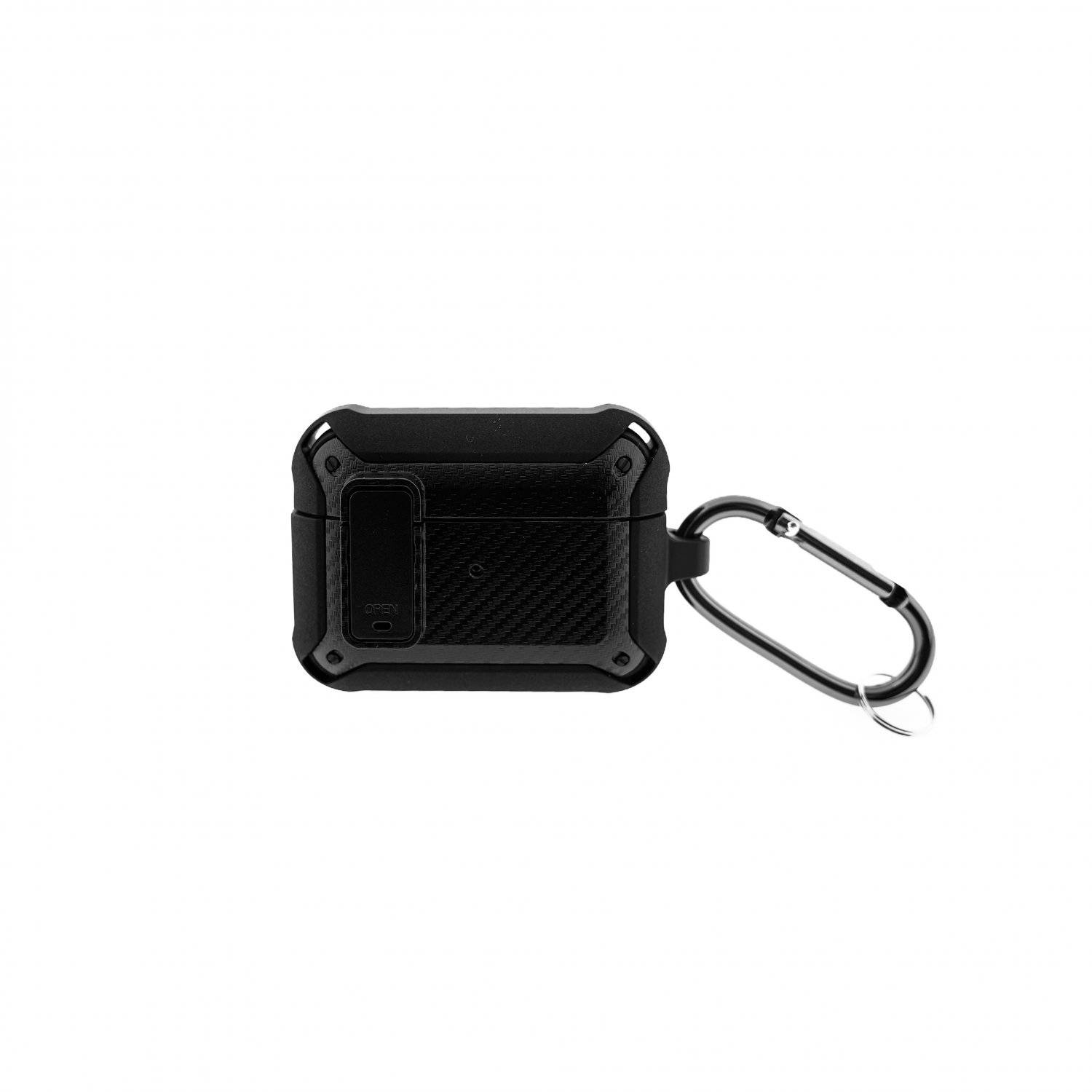 Kopfhörerhülle Nitro Etui kompatibel mit AirPods Pro mit einem Karabiner Schwarz