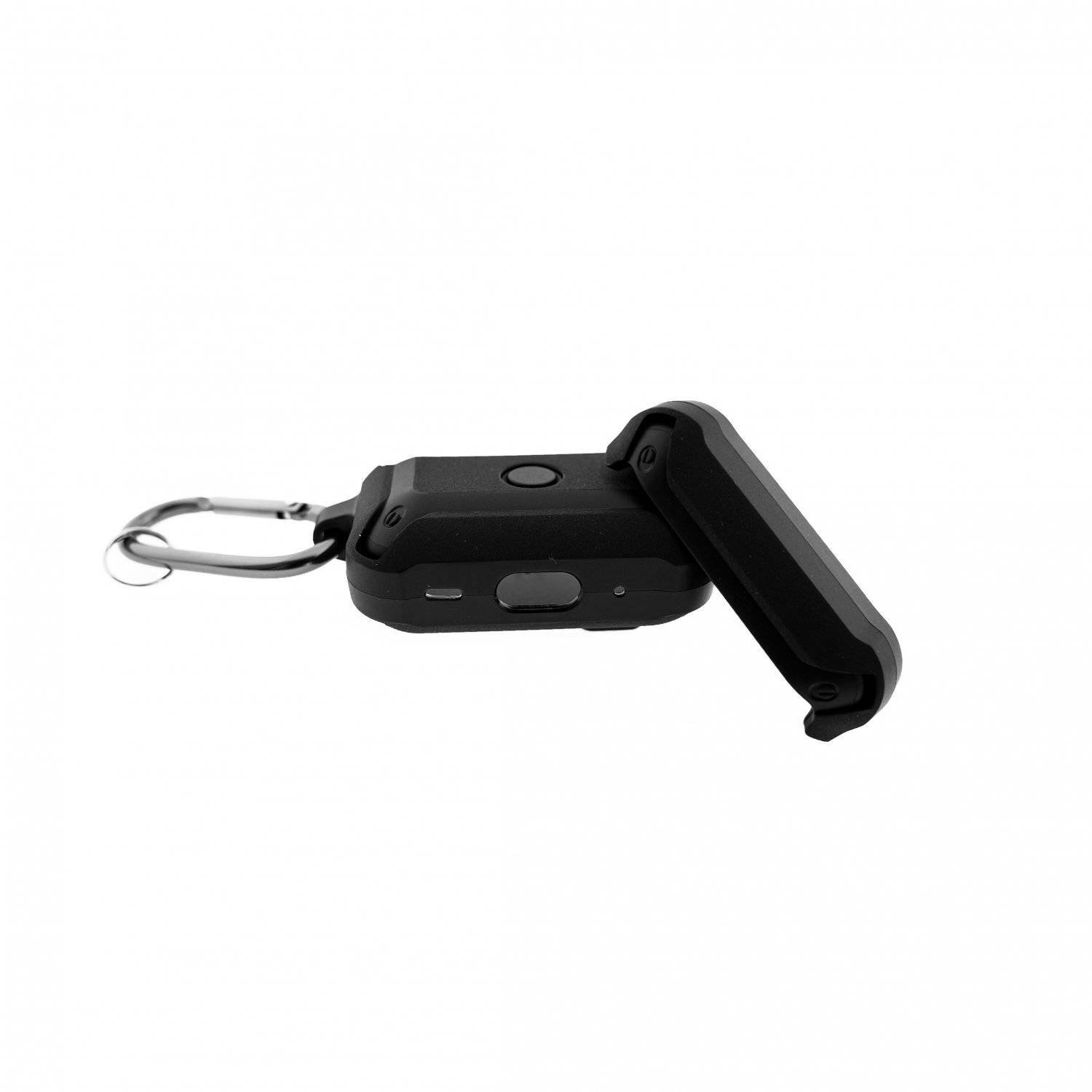 Kopfhörerhülle Nitro Etui kompatibel mit AirPods Pro mit einem Karabiner Schwarz