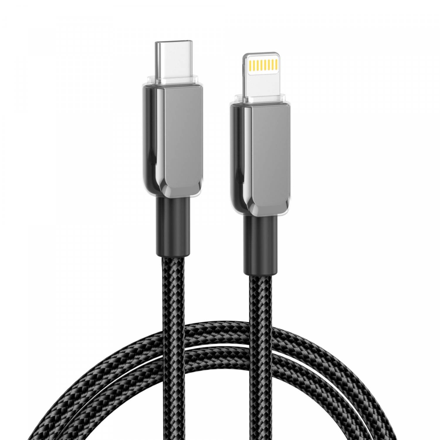 XO Schnellladekabel USB Typ C kompatibel mit iPhone 1m 27W Ladekabel Schwarz