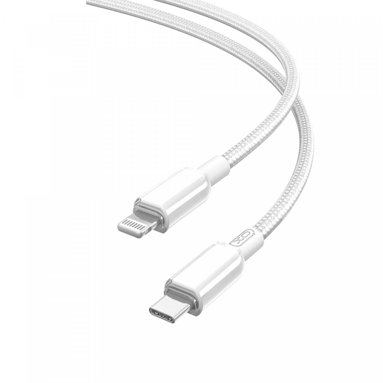 XO Schnellladekabel USB Typ C kompatibel mit iPhone 1m 27W Ladekabel Weiß