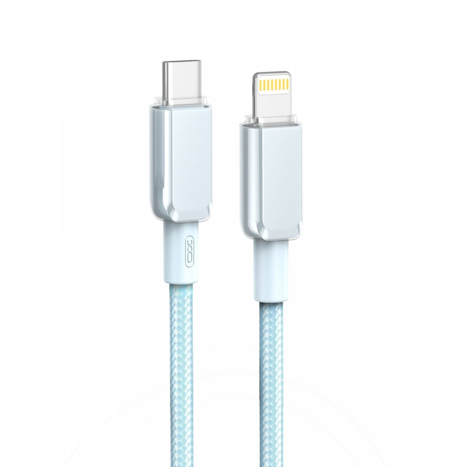 XO Schnellladekabel USB Typ C kompatibel mit iPhone 1m 27W Ladekabel Blau