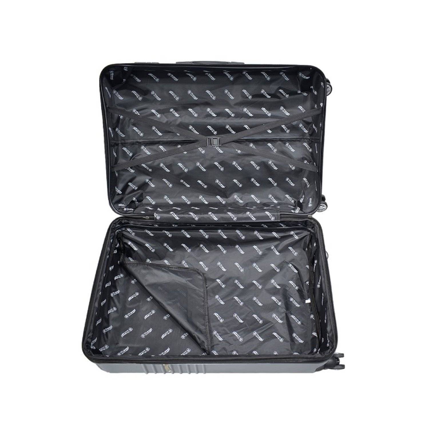 Trolley Set Reisekoffer 3-teilig - ABS Hartschale für jede Reise Silber