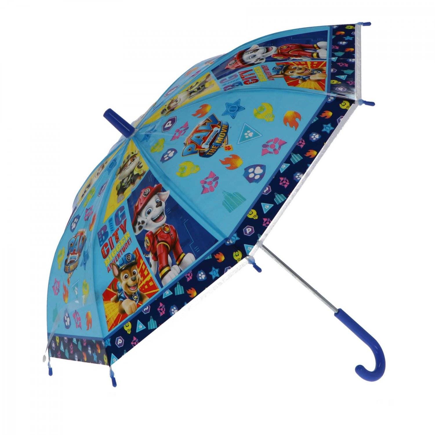 Patrol Blauer Kinder-Regenschirm Wetterfester Begleiter für Kids